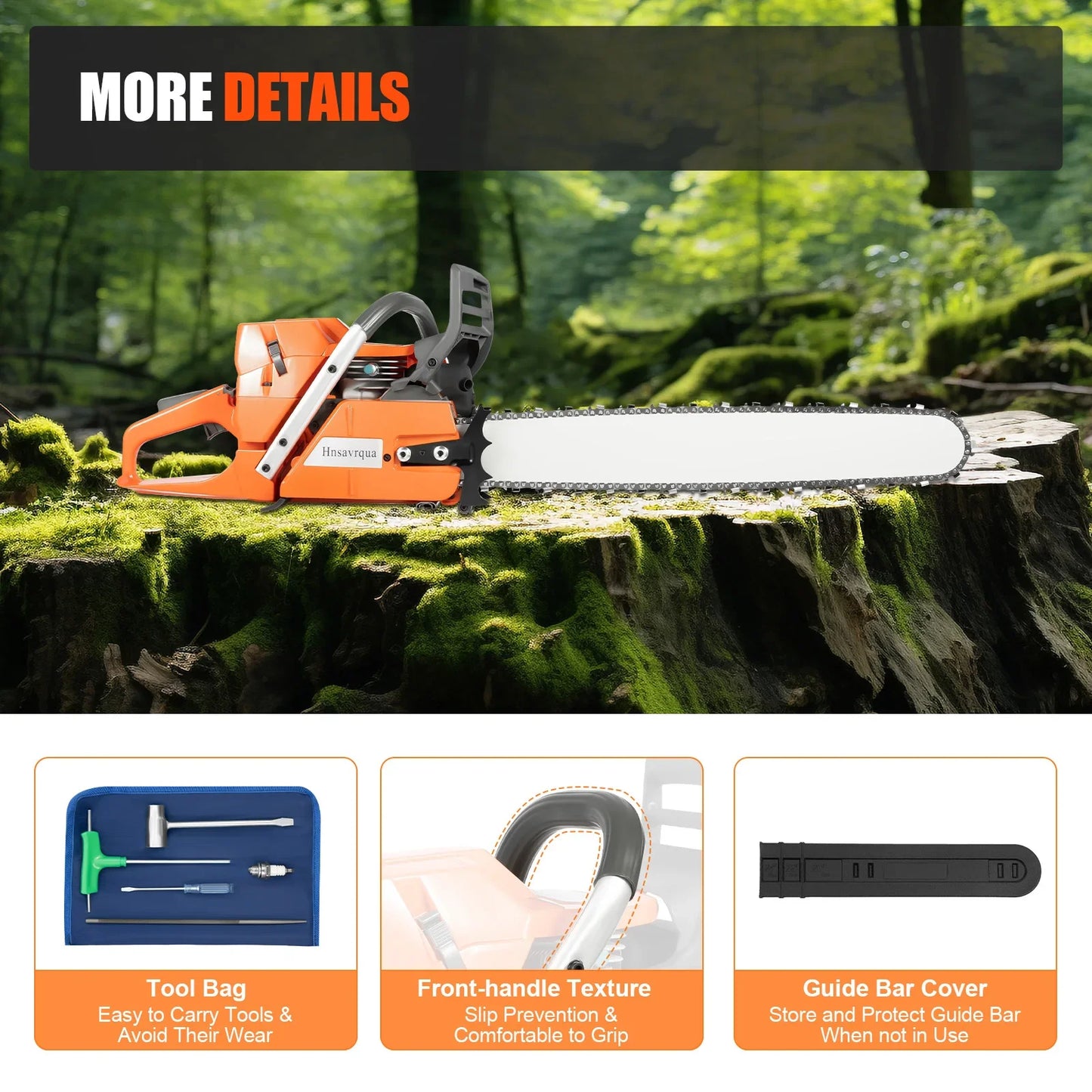 72CC 24" 2 Stroke Durable Chainsaw. well built, easy to start.
