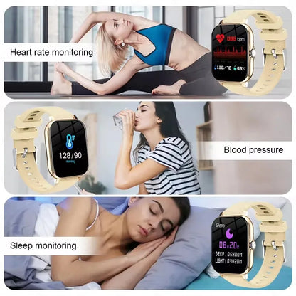 New Smart Watch Android IOS Phone 1.44‘’ Color Screen Bluetooth Call Blood Oxygen/Pressure Monitoring Smart Watch Women Men ht30