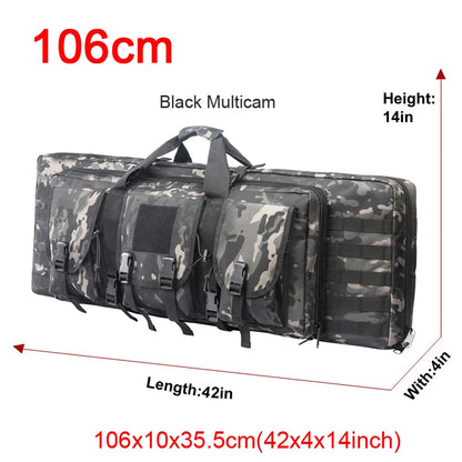 32 38 42 48 inch Tactical Double Rifle Case Molle Rifle Bag Sniper Airsoft Gun Case Backpack Hunting Gun Holster