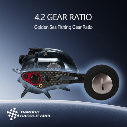 Soloking Arcrox BaitCasting Fishing Reel 4.2:1 Low Gear Ratio Saltwater Baitcasting reel 8KG Max Drag 8+1 Bearings Fishing Reels