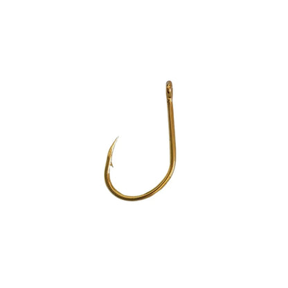 100pcs Fishing Hooks Eyed Circle Golden Hook Barbed Fishhook for Carp Fishing Material Goods Accessories Pesca Fishhook Tools