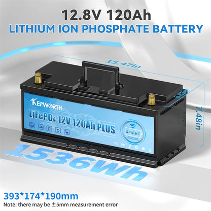 12V 24V 100Ah 120Ah 135Ah 300Ah LiFePO4 Lithium Iron Phosphate Battery With BMS  For Golf Cart EV RV Solar Energy Trolling Motor