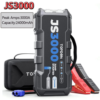 Topdon Jump Starter JS3000/JS2000Pro 3000A/2500A/1500A/1200A Power Bank 12V Car Starting Device  for Booster TOPDON JS 3000