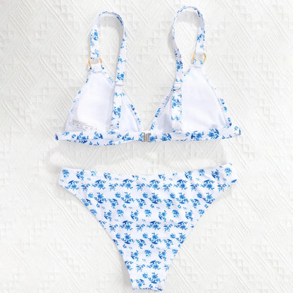 Men And Women Matching Swimsuits High Waisted Separate Swimsuit European And Fashion Printed Bathing Suits for Boys 16-18