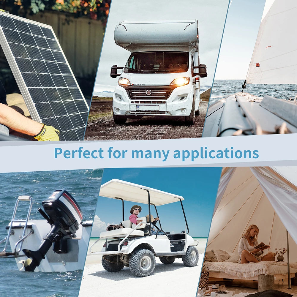 12V 24V 100Ah 120Ah 135Ah 300Ah LiFePO4 Lithium Iron Phosphate Battery With BMS  For Golf Cart EV RV Solar Energy Trolling Motor