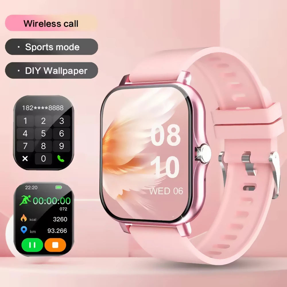 Smart Watch Android IOS Phone 1.83 Inch Color Screen Bluetooth Answer Call Fitness Watches Tracker Smartwatch Women Men New Ht30