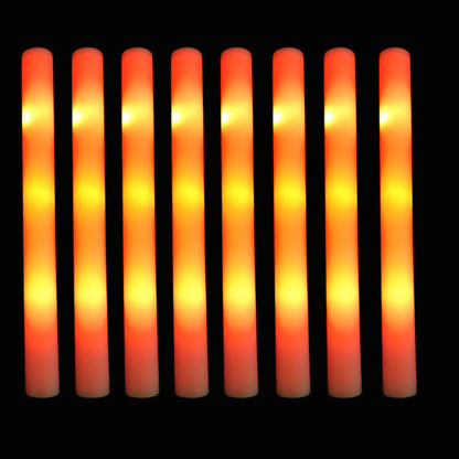 10/20/30/40/50/60pcs Customizable Colorful RGB LED Glow Sticks Glow Foam Stick Wedding Halloween Christmas Party Decoration