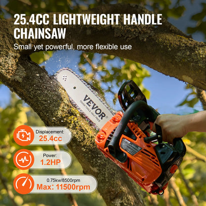 SucceBuy Gas Chainsaw Gasoline Powered Chain Saw Handheld Cordless Petrol Chainsaws for Tree Wood Branch Cutting&Tree Trimming